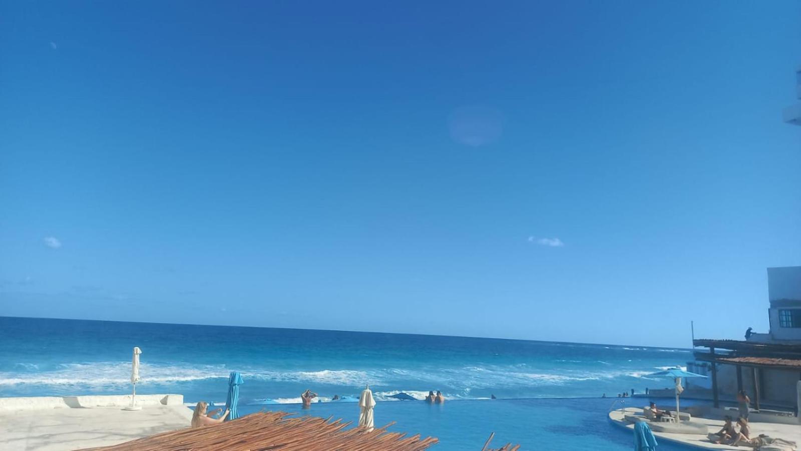 Beachfront Studio With Ocean View كانكون المظهر الخارجي الصورة